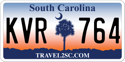 SC license plate KVR764