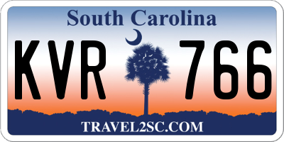 SC license plate KVR766