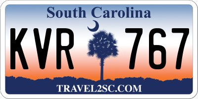 SC license plate KVR767