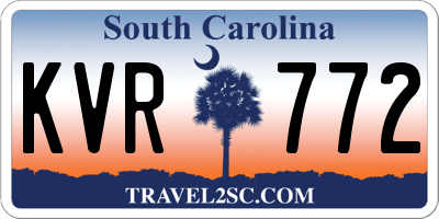 SC license plate KVR772