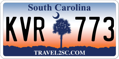 SC license plate KVR773