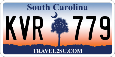 SC license plate KVR779