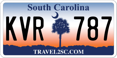 SC license plate KVR787
