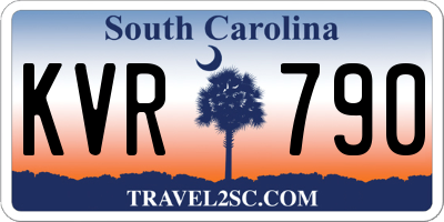 SC license plate KVR790