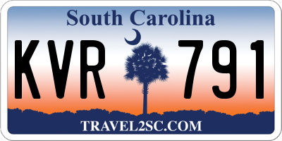 SC license plate KVR791