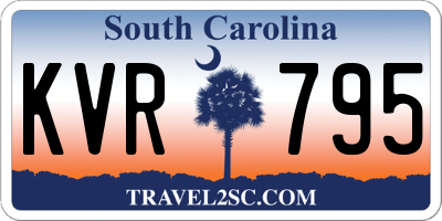 SC license plate KVR795