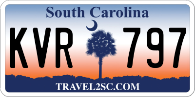 SC license plate KVR797
