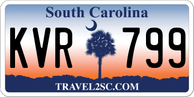 SC license plate KVR799