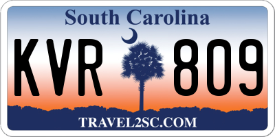 SC license plate KVR809