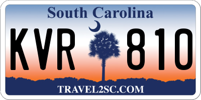 SC license plate KVR810