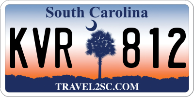 SC license plate KVR812