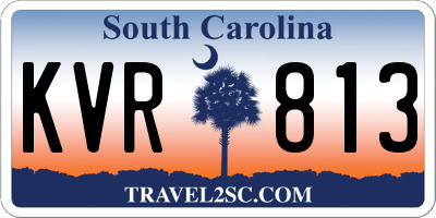 SC license plate KVR813