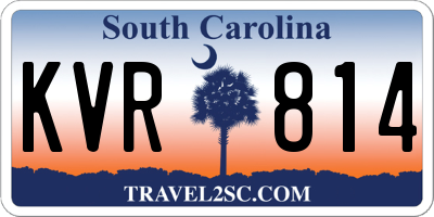 SC license plate KVR814