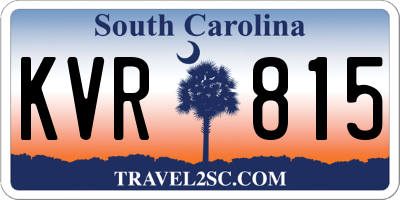 SC license plate KVR815