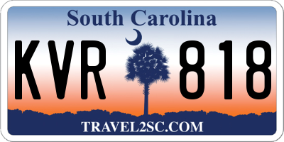 SC license plate KVR818