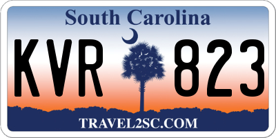 SC license plate KVR823