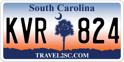 SC license plate KVR824