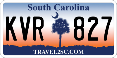 SC license plate KVR827