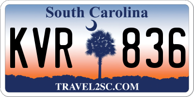 SC license plate KVR836