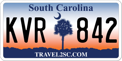 SC license plate KVR842