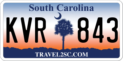 SC license plate KVR843