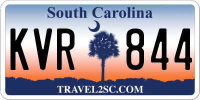 SC license plate KVR844