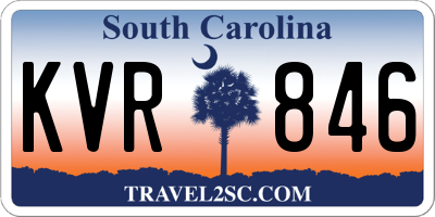 SC license plate KVR846