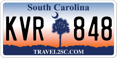 SC license plate KVR848
