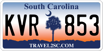 SC license plate KVR853