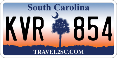 SC license plate KVR854