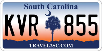 SC license plate KVR855