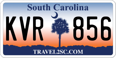 SC license plate KVR856
