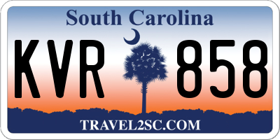 SC license plate KVR858