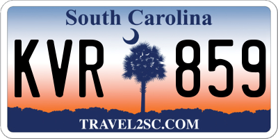 SC license plate KVR859