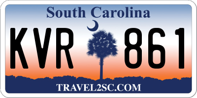 SC license plate KVR861