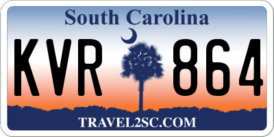 SC license plate KVR864