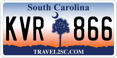 SC license plate KVR866