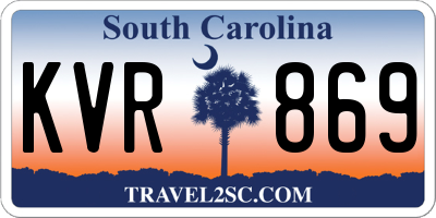 SC license plate KVR869