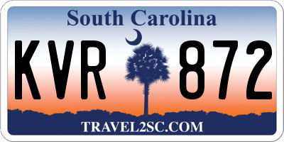 SC license plate KVR872