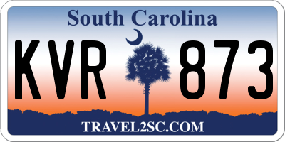 SC license plate KVR873
