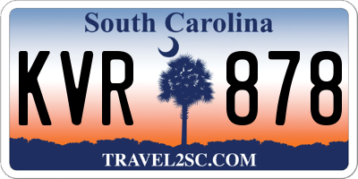 SC license plate KVR878