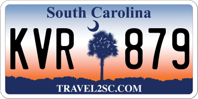 SC license plate KVR879