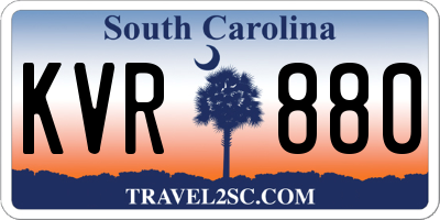 SC license plate KVR880