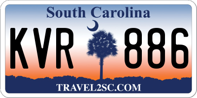 SC license plate KVR886