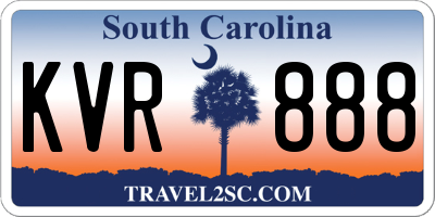 SC license plate KVR888
