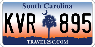 SC license plate KVR895