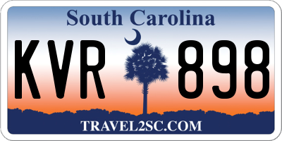 SC license plate KVR898