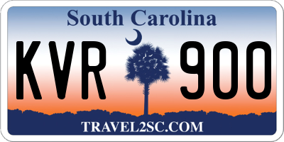 SC license plate KVR900