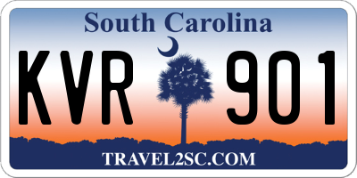 SC license plate KVR901