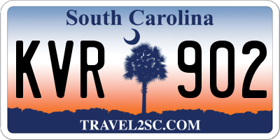 SC license plate KVR902